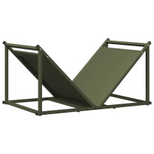 (olive green) vidaXL Firewood Rack Black 70x43x34.5 cm Cold-rolled steel
