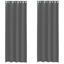 (dark grey, 140 x 260 cm) vidaXL Voile Curtains with Grommets 2 pcs Apple Green 140x225 cm net curtain