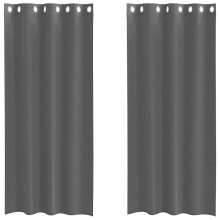 (dark grey, 140 x 225 cm) vidaXL Voile Curtains with Grommets 2 pcs Apple Green 140x225 cm net curtain