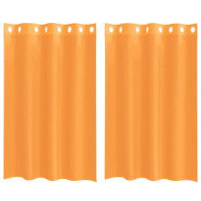 (orange, 140 x 175 cm) vidaXL Voile Curtains with Grommets 2 pcs Apple Green 140x225 cm net curtain