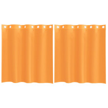 (orange, 140 x 140 cm) vidaXL Voile Curtains with Grommets 2 pcs Apple Green 140x225 cm net curtain
