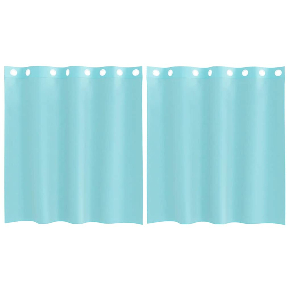 Vidaxl (Turquoise, 140 X 140 Cm) Voile Curtains With Grommets 2 Pcs Apple Green 140X225 Cm Net Curtain