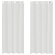 (white, 140 x 225 cm) vidaXL Voile Curtains with Grommets 2 pcs Apple Green 140x225 cm net curtain