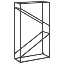 (black, 60 x 25 x 100 cm) vidaXL Firewood Rack White 40x25x100 cm Cold-rolled steel fireplace log holder