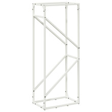 (white, 40 x 25 x 100 cm) vidaXL Firewood Rack White 40x25x100 cm Cold-rolled steel fireplace log holder