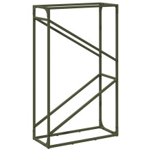 (olive green, 60 x 25 x 100 cm) vidaXL Firewood Rack White 40x25x100 cm Cold-rolled steel fireplace log holder