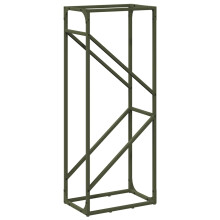 (olive green, 40 x 25 x 100 cm) vidaXL Firewood Rack White 40x25x100 cm Cold-rolled steel fireplace log holder