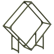(olive green, 80 x 25 x 80 cm) vidaXL Firewood Rack Olive Green 60x25x60 cm Cold-rolled steel