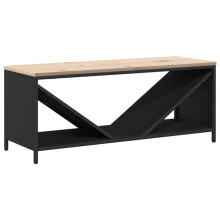 (black) vidaXL Firewood Rack with Wooden Top White 100.5x35.5x40 cm