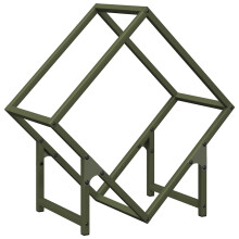(olive green, 50 x 25 x 50 cm) vidaXL Firewood Rack Olive Green 60x25x60 cm Cold-rolled steel