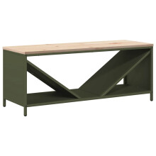 (olive green) vidaXL Firewood Rack with Wooden Top White 100.5x35.5x40 cm