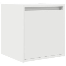 (white, 1 pcs) vidaXL Wall-Mounted Bedside Cabinets 2 pcs Concrete Grey 38x34x40 cm