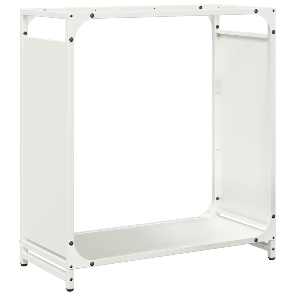 Vidaxl (, 60 X 28 X 65 Cm) Firewood Rack 60X28x65 Cm Cold-Rolled Steel Fireplace Log Holder White