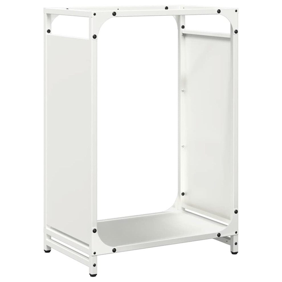 Vidaxl (, 44 X 28 X 65 Cm) Firewood Rack 60X28x65 Cm Cold-Rolled Steel Fireplace Log Holder White