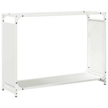 (white, 90 x 28 x 65 cm) vidaXL Firewood Rack White 60x28x65 cm Cold-rolled steel fireplace log holder