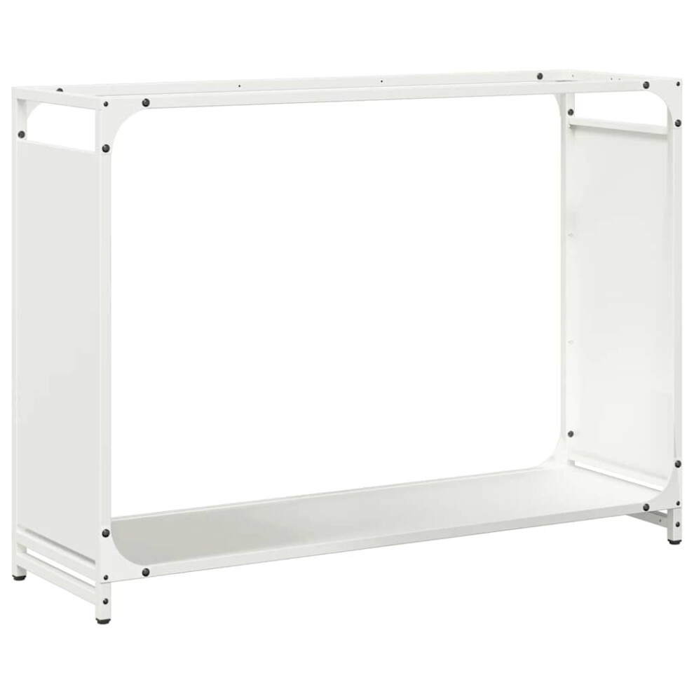 Vidaxl (, 90 X 28 X 65 Cm) Firewood Rack 60X28x65 Cm Cold-Rolled Steel Fireplace Log Holder White
