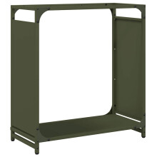 (olive green, 60 x 28 x 65 cm) vidaXL Firewood Rack White 60x28x65 cm Cold-rolled steel fireplace log holder
