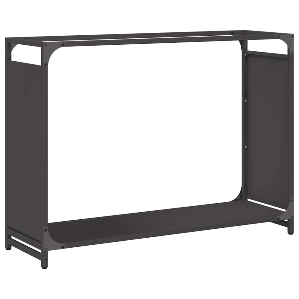 Vidaxl (, 90 X 28 X 65 Cm) Firewood Rack White 60X28x65 Cm Cold-Rolled Steel Fireplace Log Holder Black