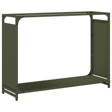 (olive green, 90 x 28 x 65 cm) vidaXL Firewood Rack White 60x28x65 cm Cold-rolled steel fireplace log holder