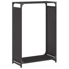 vidaXL Brennholzregal Schwarz 60x28x90 cm Kaltgewalzter Stahl
