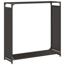 vidaXL Brennholzregal Schwarz 90x28x90 cm Kaltgewalzter Stahl