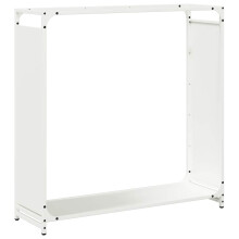 vidaXL Brennholzregal Weiß 90x28x90 cm Kaltgewalzter Stahl