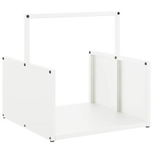 (white) vidaXL Firewood Rack Black 40x40x40 cm Cold-rolled steel fireplace log holder