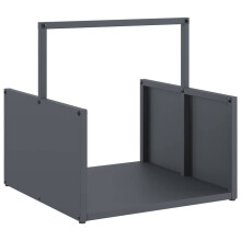 (anthracite) vidaXL Firewood Rack Black 40x40x40 cm Cold-rolled steel fireplace log holder