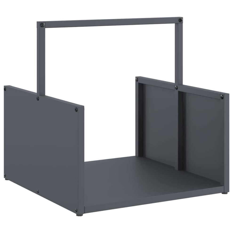 Vidaxl () Firewood Rack 40X40x40 Cm Cold-Rolled Steel Fireplace Log Holder Anthracite/Black
