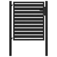 (100 x 100 cm) vidaXL Garden Gate Lockable Black 100x150 cm Aluminium metal garden gate