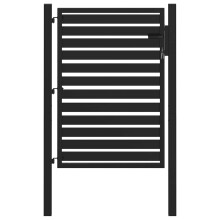 (100 x 120 cm) vidaXL Garden Gate Lockable Black 100x150 cm Aluminium metal garden gate