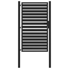 (100 x 150 cm) vidaXL Garden Gate Lockable Black 100x150 cm Aluminium metal garden gate