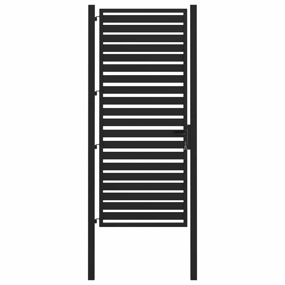 Vidaxl (100 X 200 Cm) Garden Gate Lockable Black 100X150 Cm Aluminium Metal Garden Gate