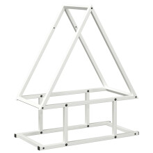 vidaXL Brennholzregal Weiß 50x25x60 cm Kaltgewalzter Stahl