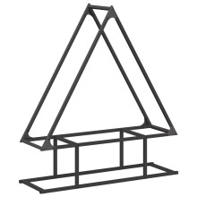 vidaXL Brennholzregal Schwarz 80x25x90 cm Kaltgewalzter Stahl