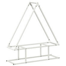 vidaXL Brennholzregal Weiß 80x25x90 cm Kaltgewalzter Stahl