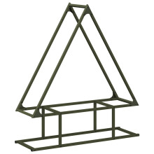 vidaXL Brennholzregal Olivgrün 80x25x90 cm Kaltgewalzter Stahl