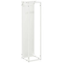vidaXL Brennholzregal Weiß 25x25x100 cm Kaltgewalzter Stahl