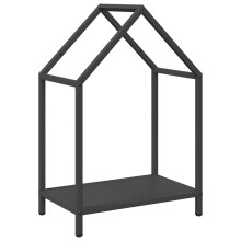 (black, 40 x 25 x 60 cm) vidaXL Firewood Rack White 40x25x90 cm Cold-rolled steel fireplace log holder