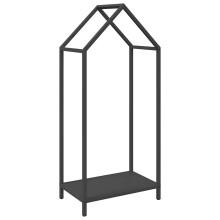 (black, 40 x 25 x 90 cm) vidaXL Firewood Rack White 40x25x90 cm Cold-rolled steel fireplace log holder