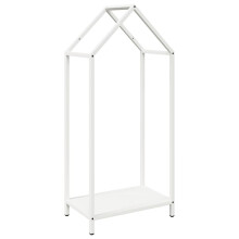 (white, 40 x 25 x 90 cm) vidaXL Firewood Rack White 40x25x90 cm Cold-rolled steel fireplace log holder
