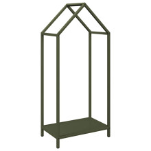 (olive green, 40 x 25 x 90 cm) vidaXL Firewood Rack White 40x25x90 cm Cold-rolled steel fireplace log holder