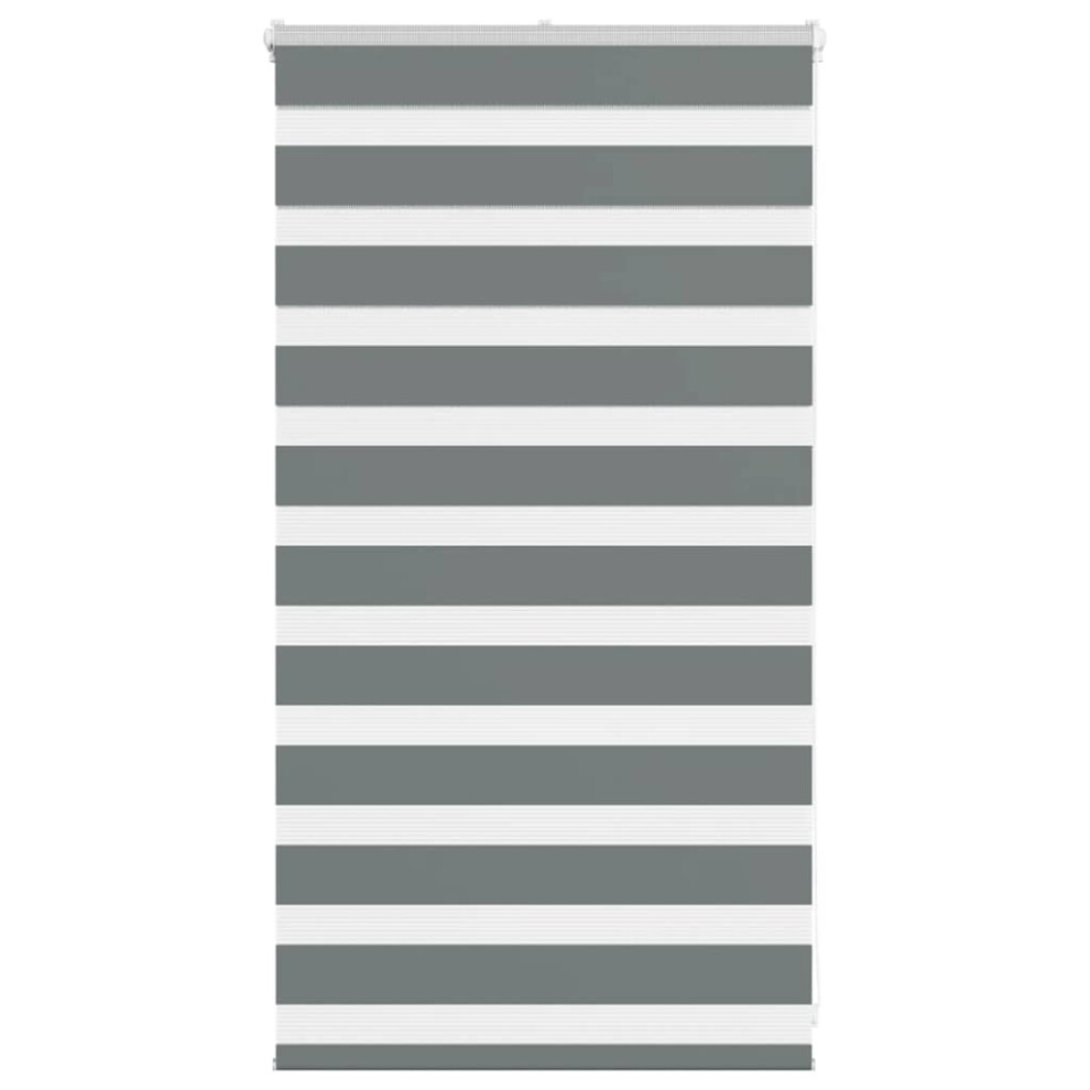 Vidaxl (Dark Grey, 70 X 100 Cm) Zebra Blind Dark Grey 60X230 Cm Fabric Width 55.9 Cm Polyester