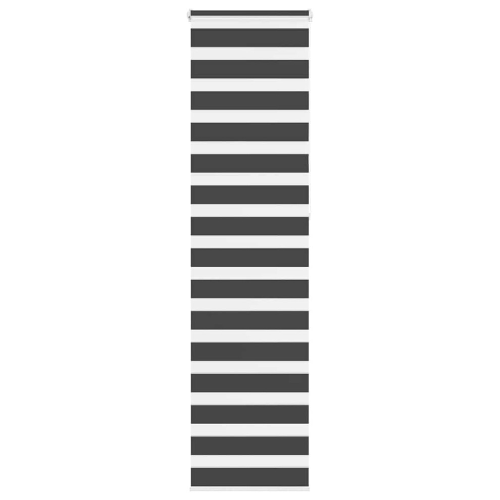Vidaxl (, 55 X 230 Cm) Zebra Blind 60X230 Cm Fabric Width 55.9 Cm Polyester Black/Dark/Grey