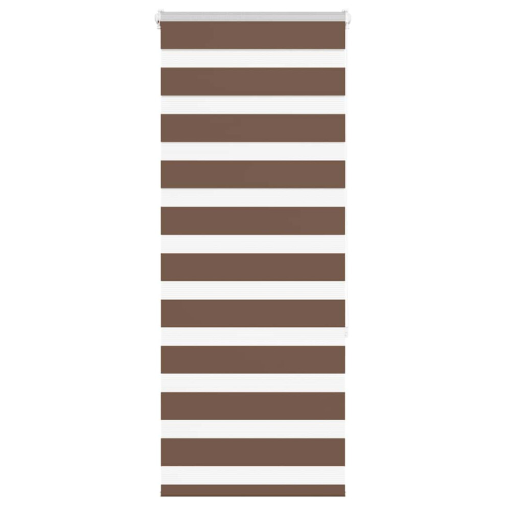 Vidaxl (Brown, 60 X 150 Cm) Zebra Blind Dark Grey 60X230 Cm Fabric Width 55.9 Cm Polyester