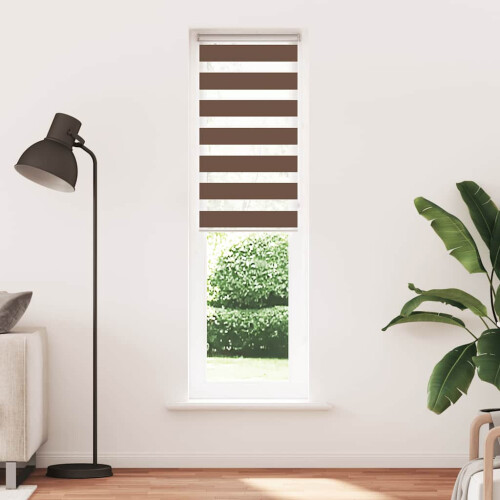 VidaXL vidaXL Doppelrollo Braun 55x230 cm Stoffbreite 50,9 cm Polyester 1