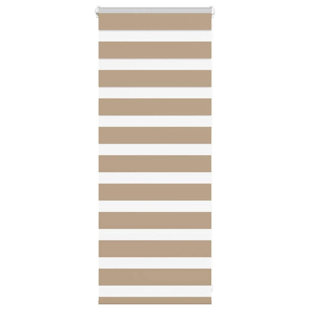 Vidaxl (Sand Brown, 60 X 100 Cm) Zebra Blind Dark Grey 60X230 Cm Fabric Width 55.9 Cm Polyester