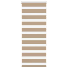 vidaXL Doppelrollo Sandbraun 60x150 cm Stoffbreite 55,9 cm Polyester
