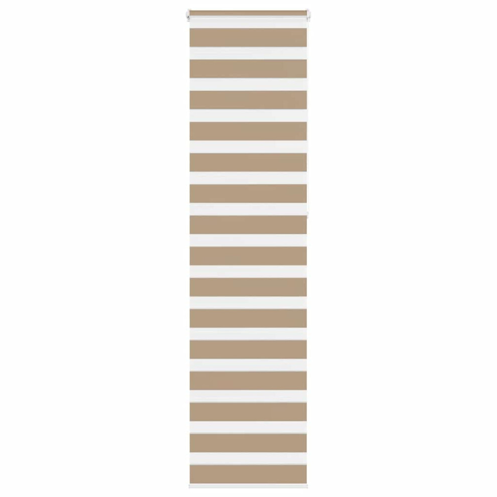 Vidaxl (Sand 55 X 230 Cm) Zebra Blind 60X230 Cm Fabric Width 55.9 Cm Polyester Brown/Dark/Grey