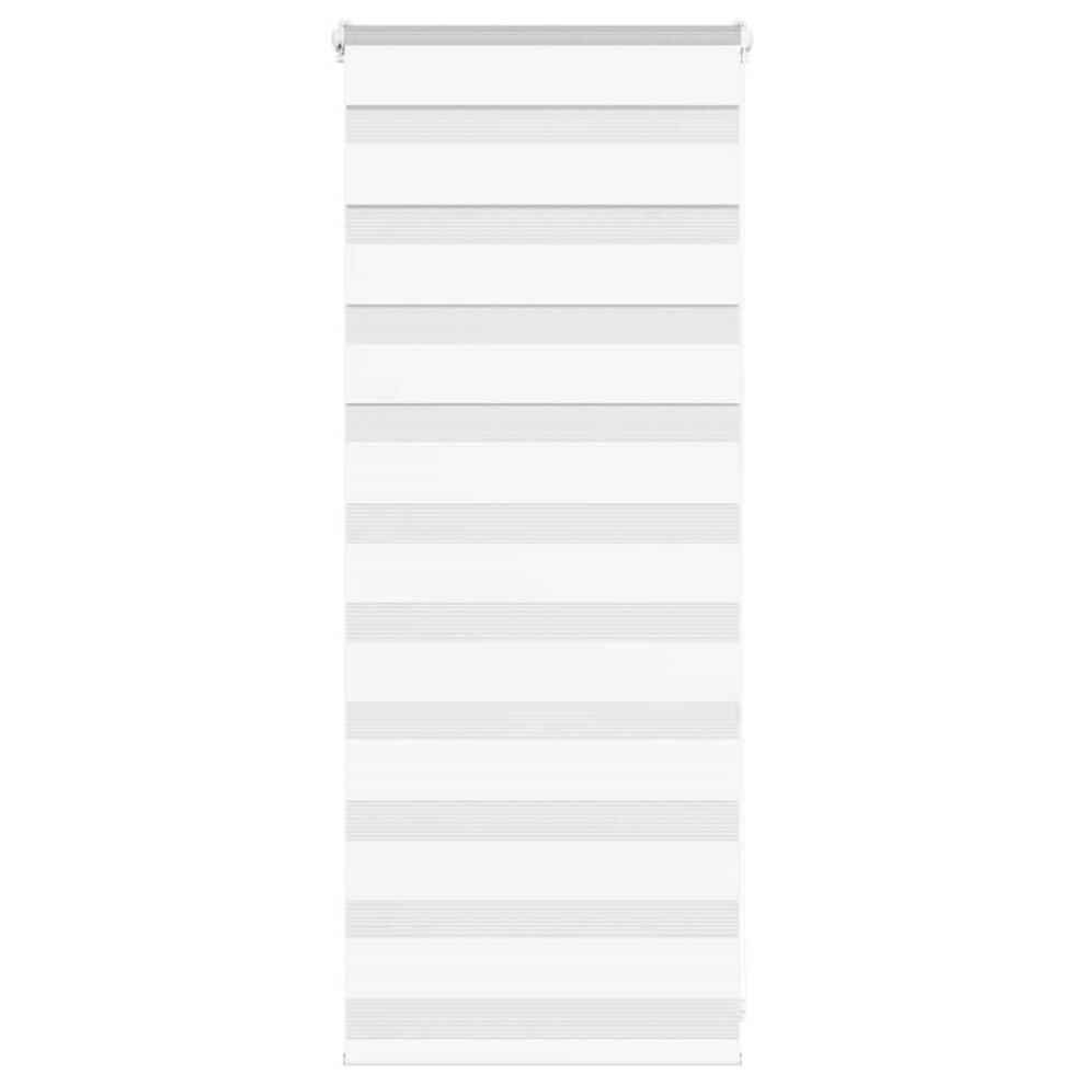 Vidaxl (White, 60 X 100 Cm) Zebra Blind Dark Grey 60X230 Cm Fabric Width 55.9 Cm Polyester